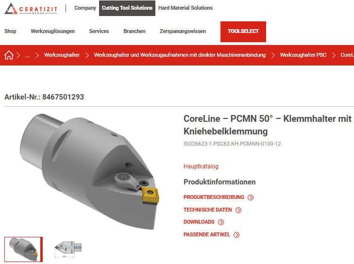 CERATIZIT 8467501293 PSC Klemmhalter