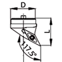 Wechselschneidkopf 117.5°<br>SVPB R/L