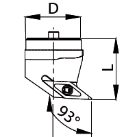 Wechselschneidkopf 93°<br>SVUB R/L