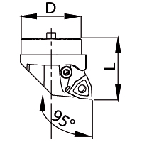 Wechselschneidkopf 95°<br>PWLN R/L